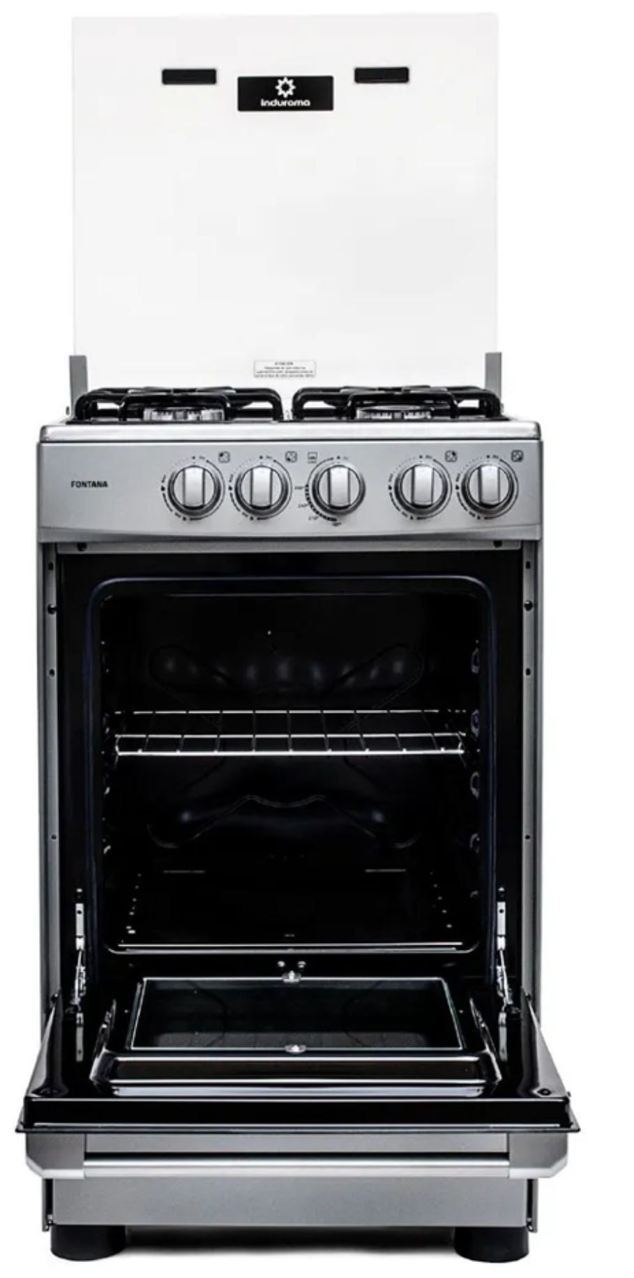 Indurama - cocina a gas fontana gris 4 hornillas